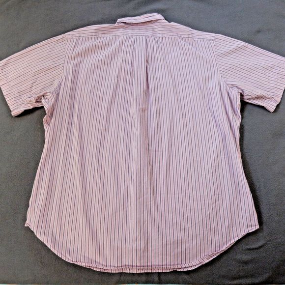 Ralph Lauren Mens Shirt XL Pink Stripe Classic Fit Cotton Embroidered Pony Logo - Picture 9 of 9
